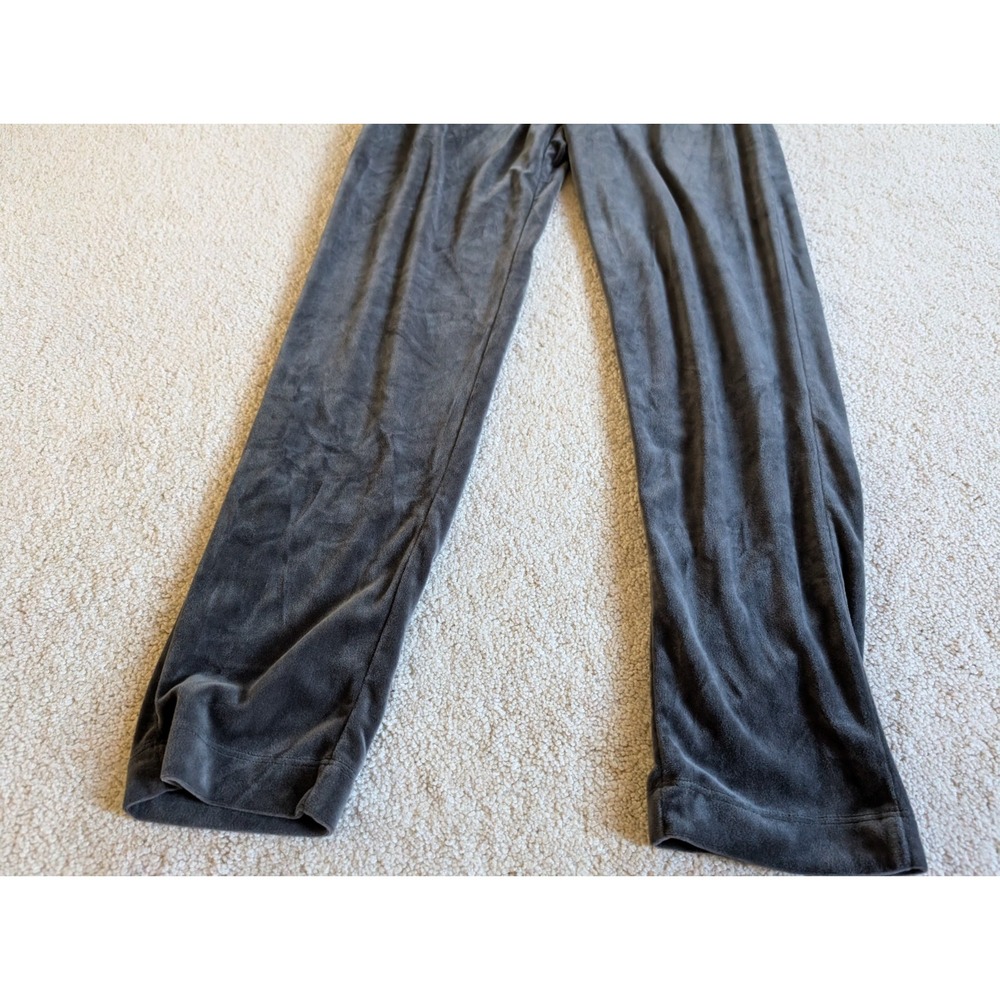 Cable & Gauge Women Gray Velour Track Pants Joggers Medium - Picture 2 of 10